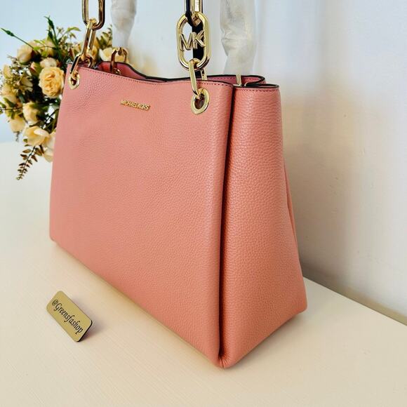 Michael Kors Purse Trisha large triple gusset shoulder bag primrose - Picture 3 of 12